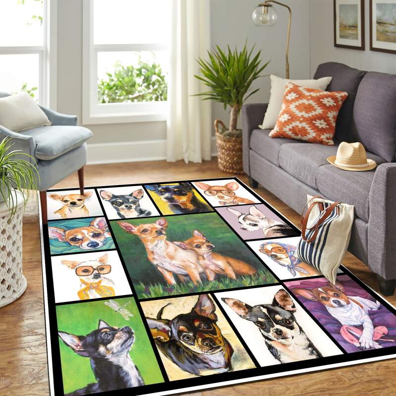Chihuahua Art Mk Carpet Area Rectangle Rug