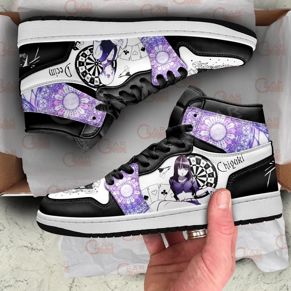 Chiyuki and Decim JD1s Sneakers Death Parade Anime Shoes, Air Jordan Hightop