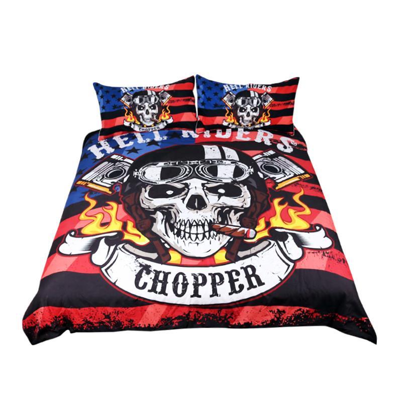 Chopper 3D Customized Duvet Cover Bedding Set
