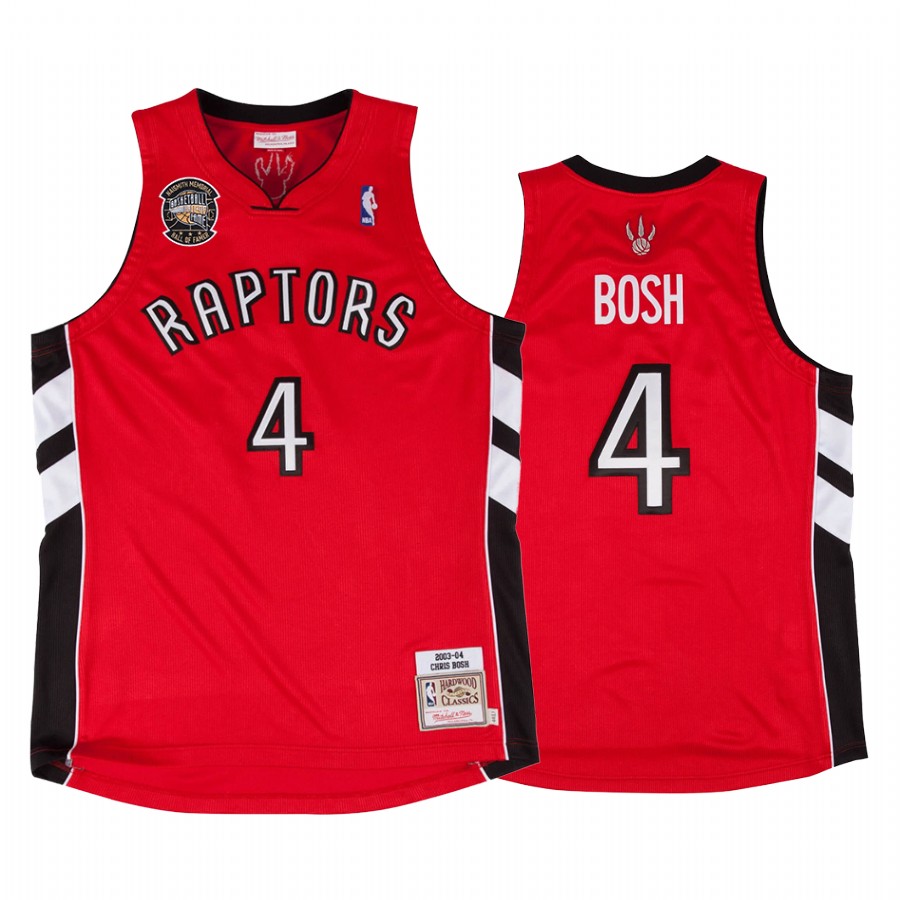 Chris Bosh 4 Toronto Raptors 2021 Naismith Hall Of Fame Red Jersey Throwback