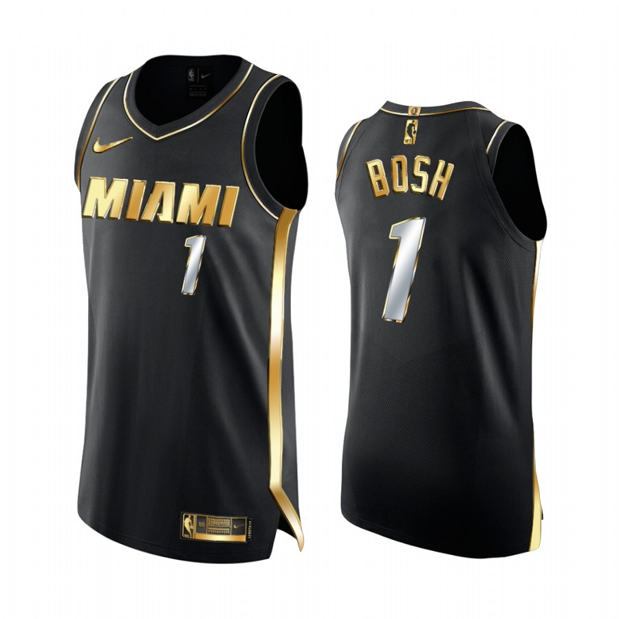 Chris Bosh Miami Heat Black Golden Jersey Limited Edition