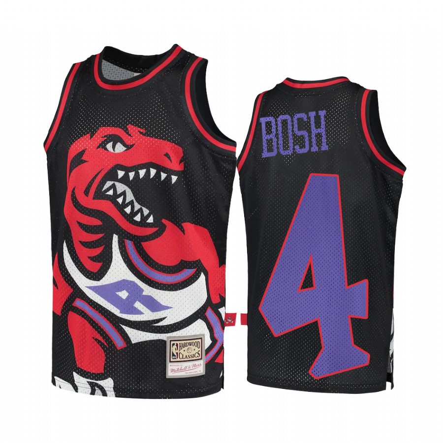 Chris Bosh Toronto Raptors Hardwood Classics Black Big Face 2.0 Men’s Jersey
