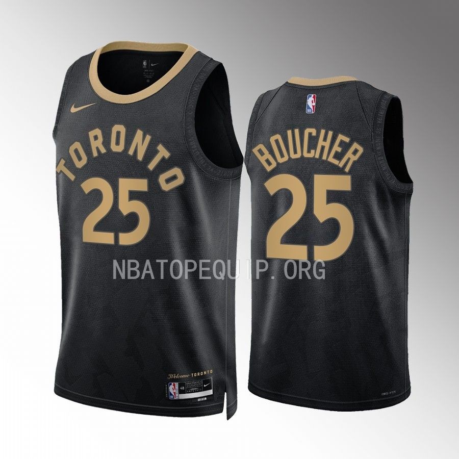 Chris Boucher 2022-23 Toronto Raptors Black #25 City Edition Jersey Swingman