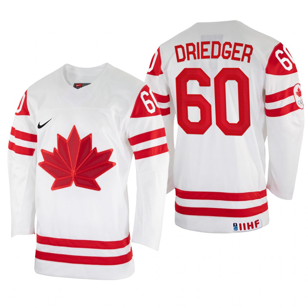 Chris Driedger Canada White Home Jersey 2022 IIHF World Championship