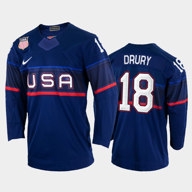 Chris Drury USA Navy Salt Lake City Jersey 2002 Winter Olympic