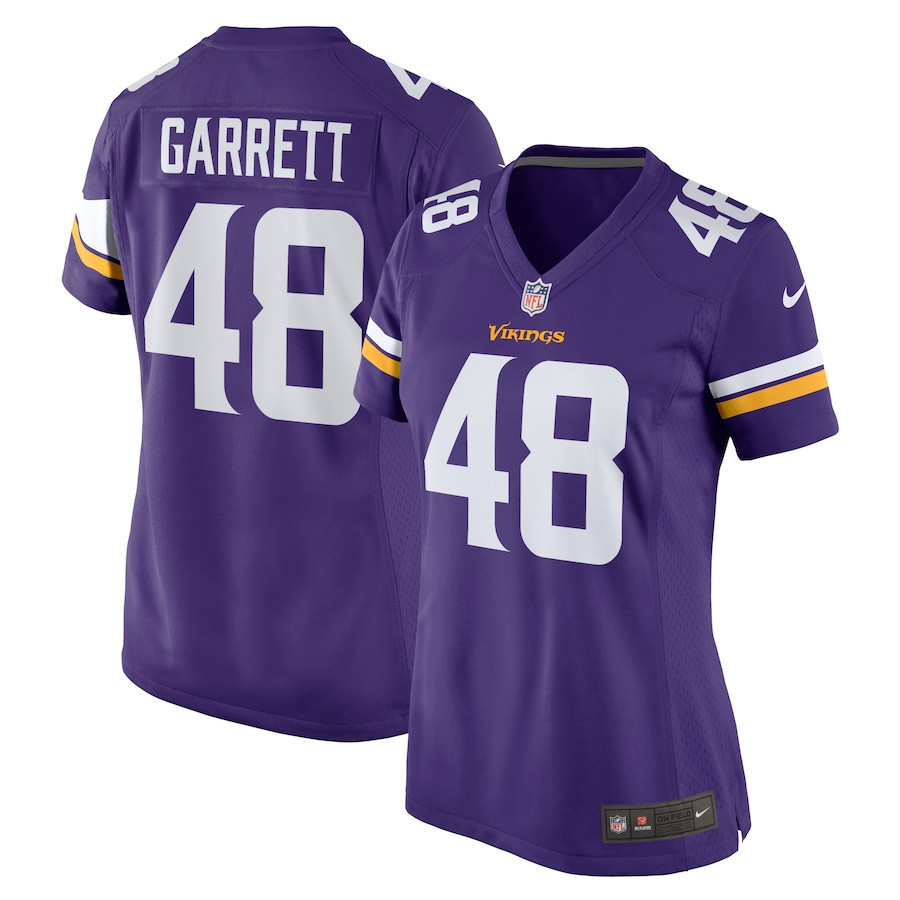Chris Garrett Minnesota Vikings Women’s Home Game Player Stitched Jersey – Purple