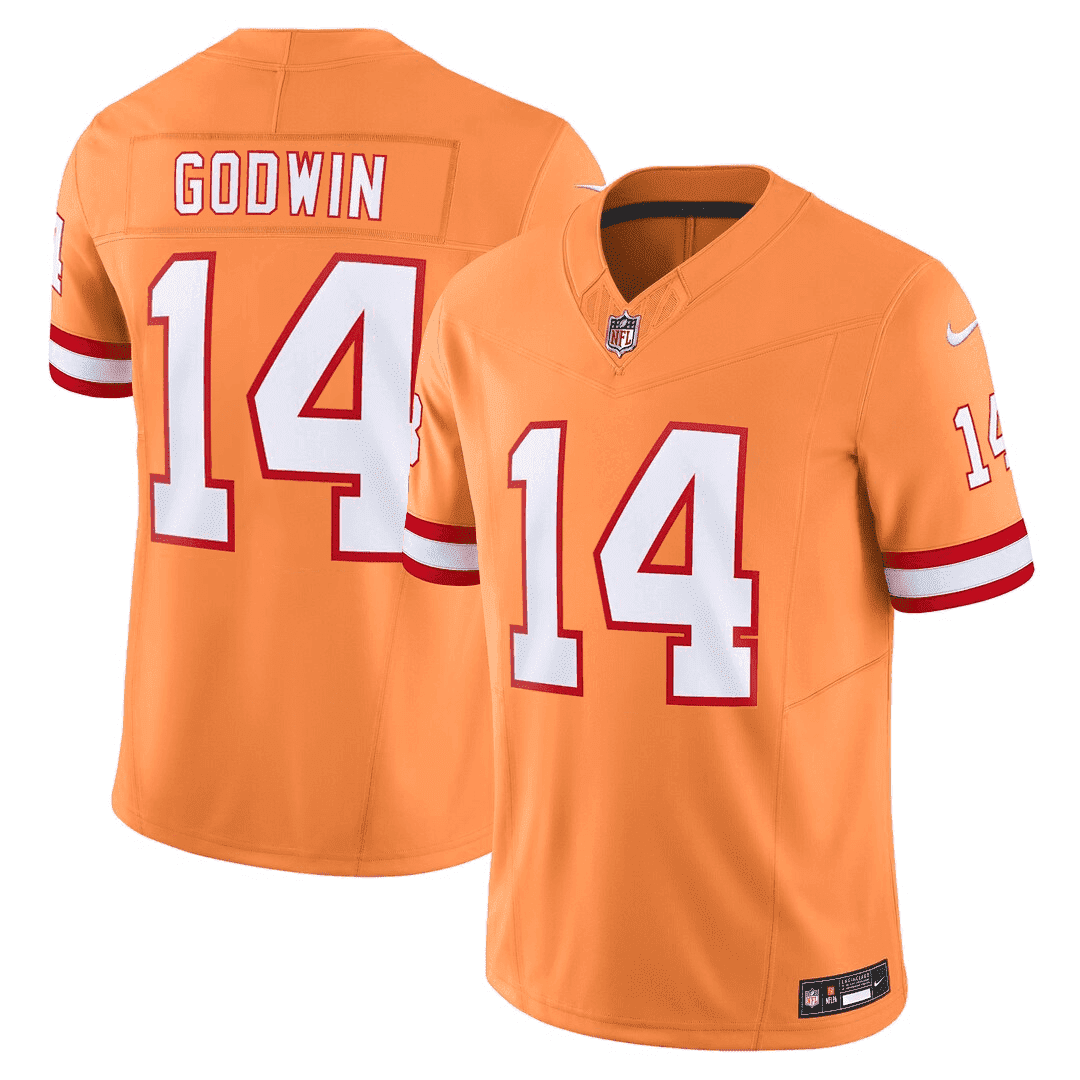 Chris Godwin Men's Tampa Bay Buccaneers Throwback & Gold Limited Orange Jersey - All Stitched 