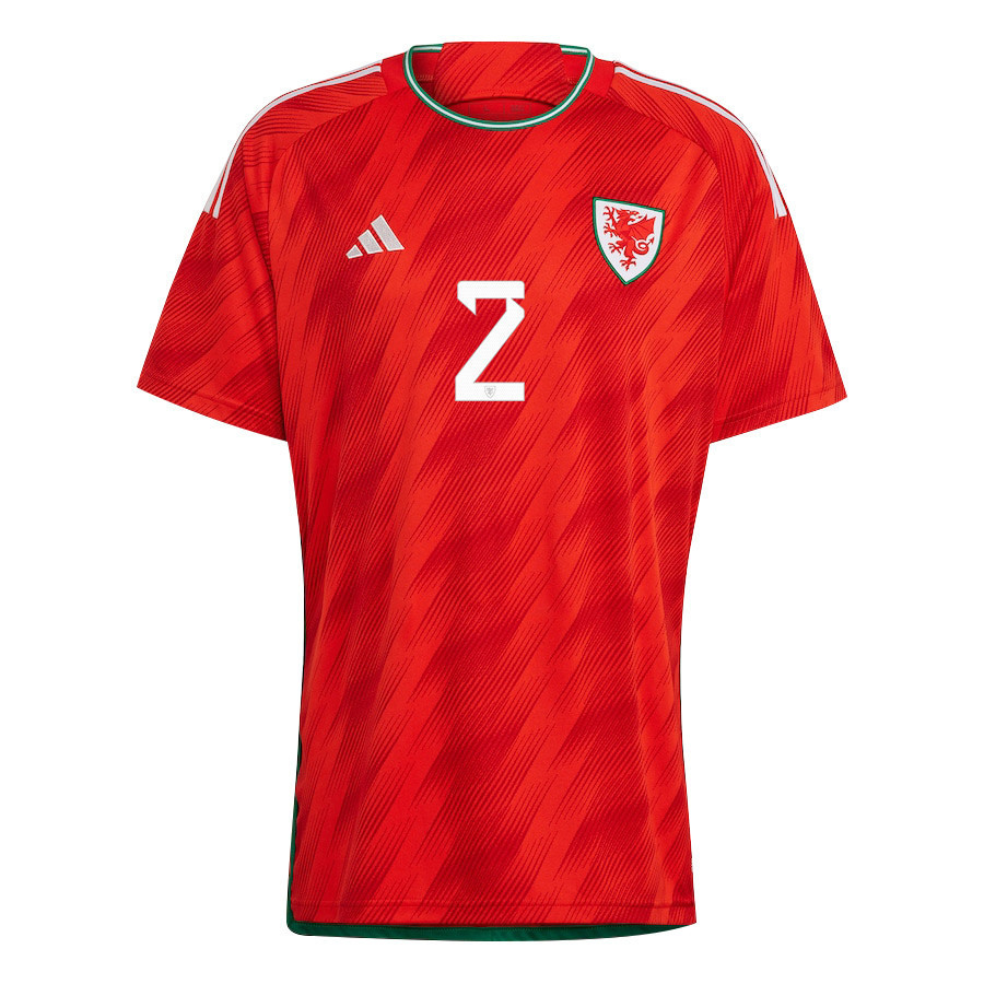 Chris Gunter 2 FIFA World Cup Qatar 2022 Wales National Team – Patch Home Soccer Jersey,