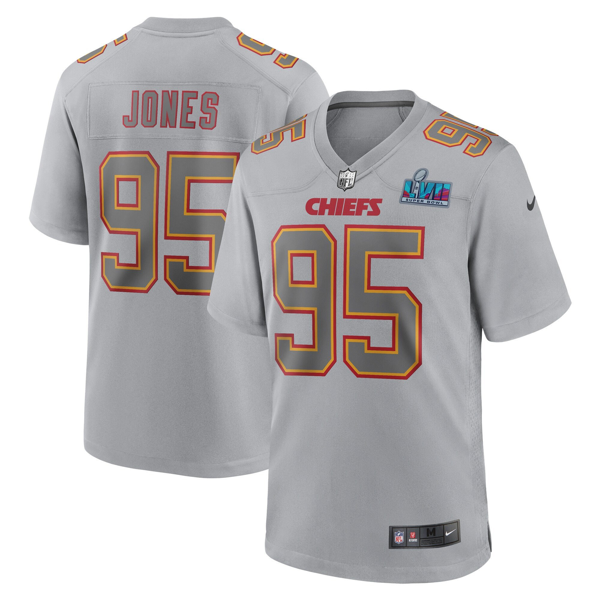 Chris Jones Kansas City Chiefs Super Bowl LVII Patch Game Jersey - All Stitched 