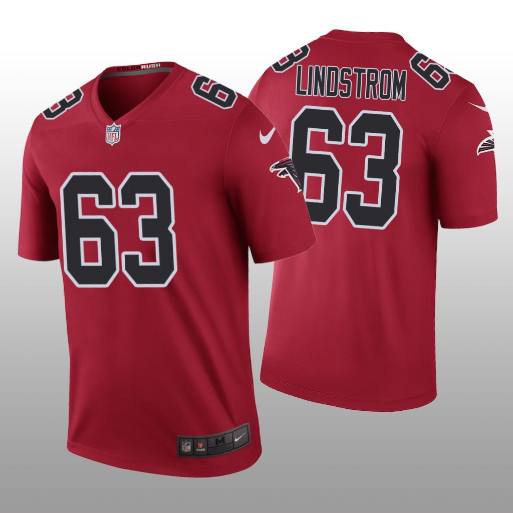 Chris Lindstrom Atlanta Falcons Red NFL Draft Color Rush Legend Jersey