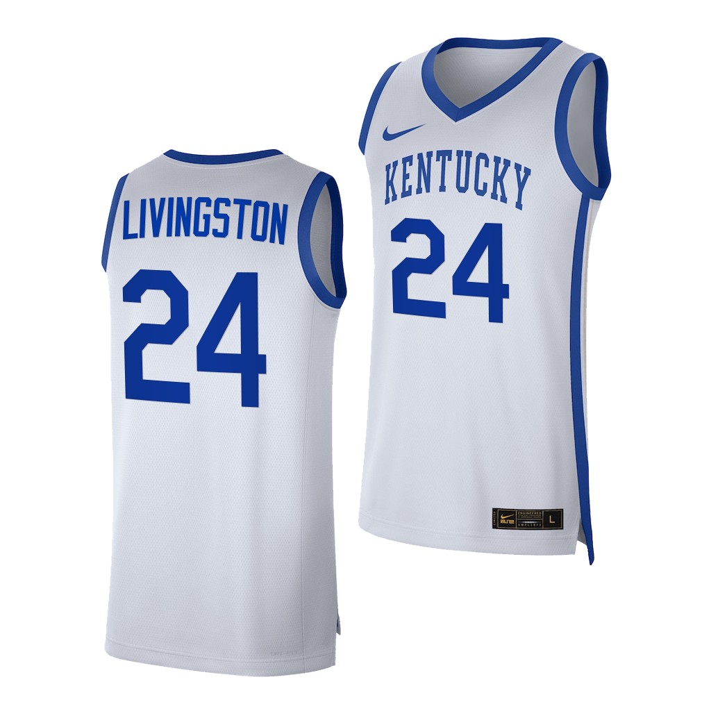 Chris Livingston #24 Kentucky Wildcats College Jersey 2022-23 White