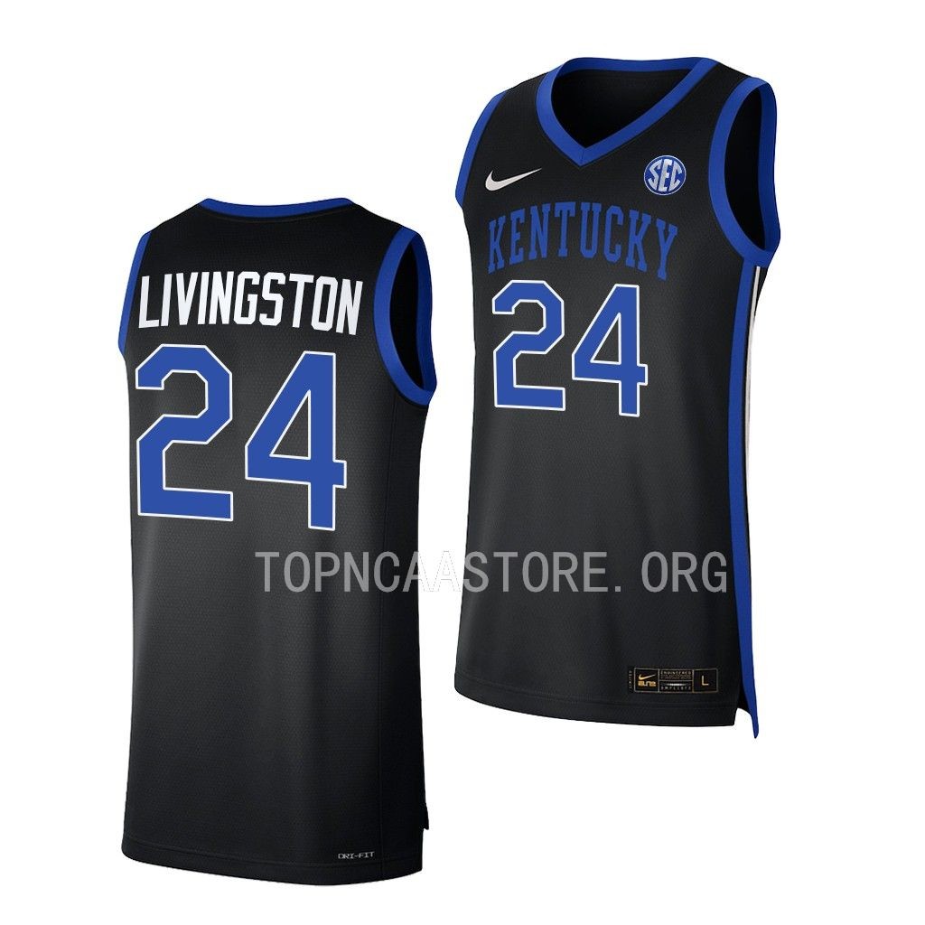Chris Livingston Kentucky Wildcats #24 Black College Jersey 2022-23