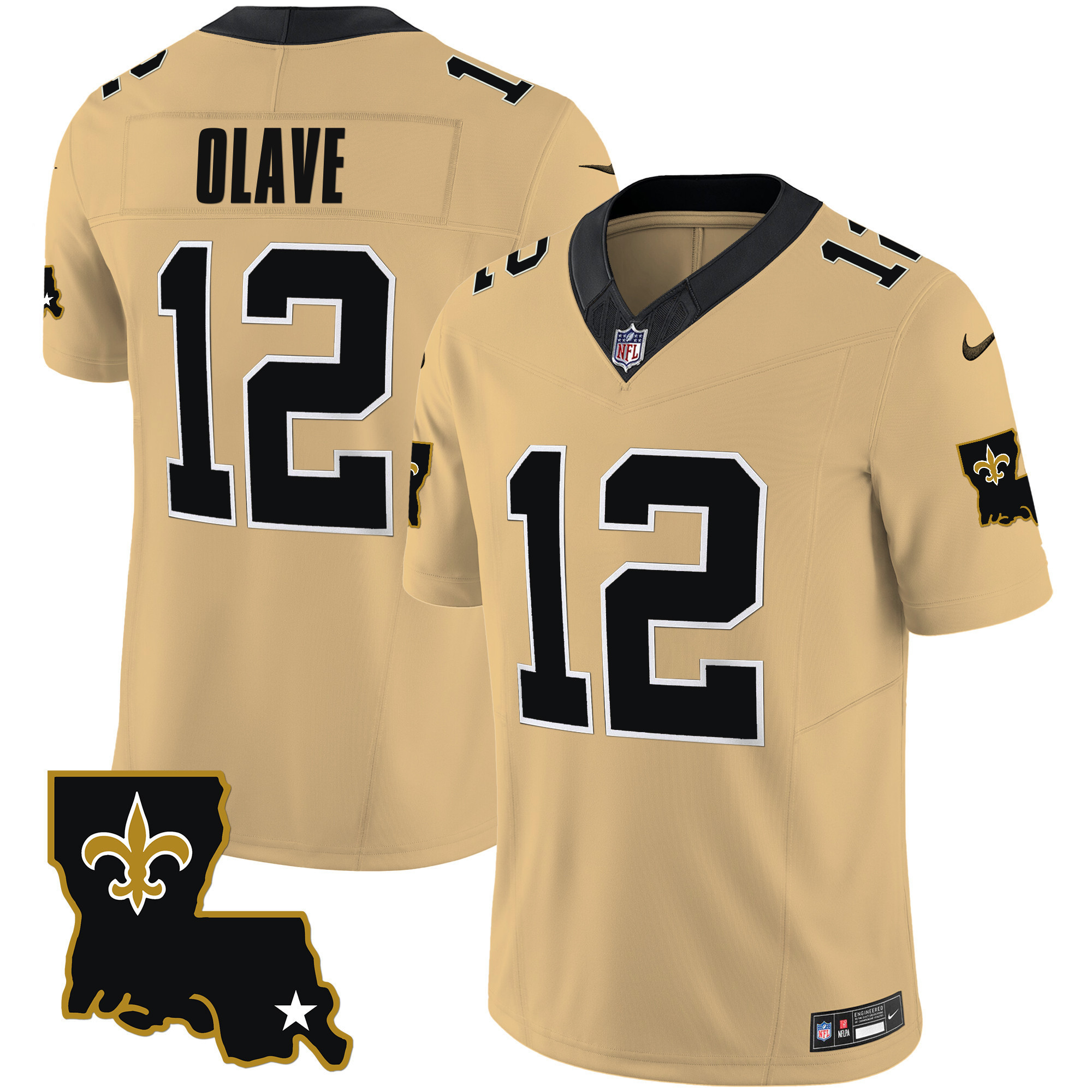 Chris Olave Youth's New Orleans Saints 1987 Legacy Vapor Gold Jersey - All Stitched 