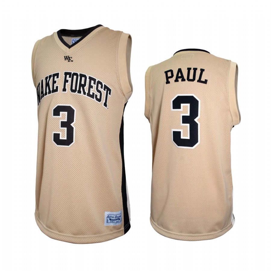 Chris Paul #3 Wake Forest Demon Deacons Gold Jersey