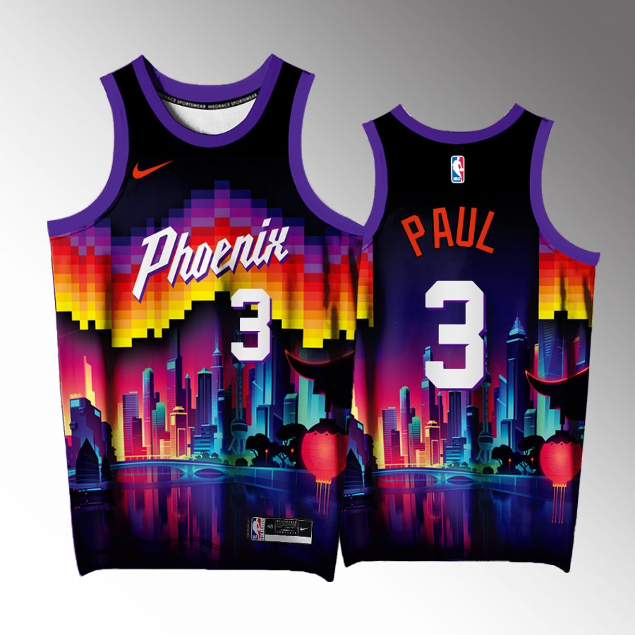 Chris Paul Phoenix Suns #3 Purple Jersey Arizona City Exclusive Edition