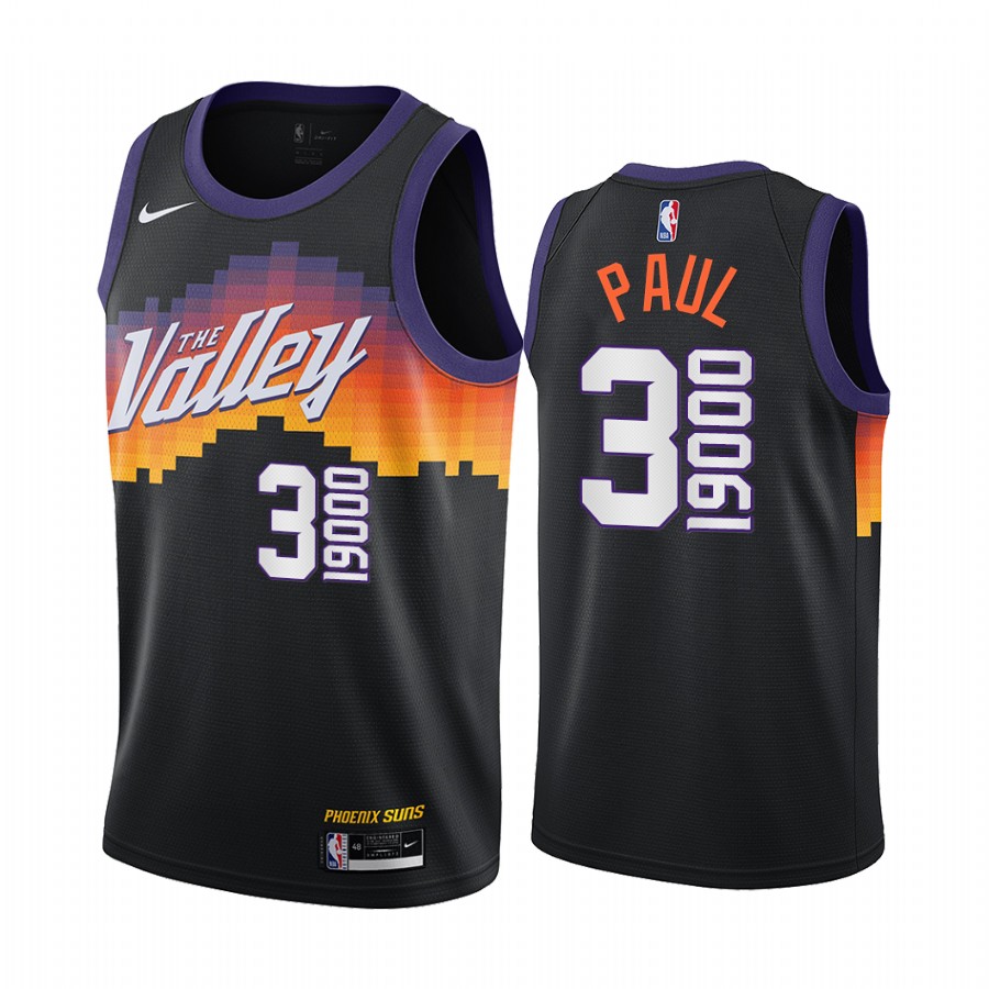 Chris Paul Phoenix Suns 19000 Points Black Jersey 60th player in NBA history Special Commemoration