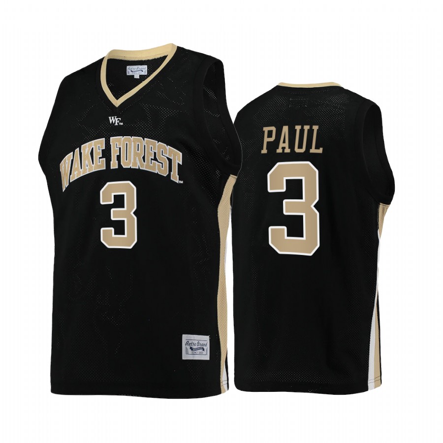 Chris Paul Wake Forest Demon Deacons Black Jersey College Retro