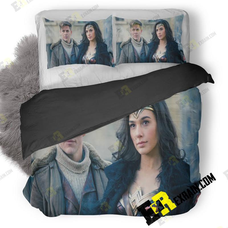 Chris Pine And Gal Gadot In Wonder Woman Po 3D Customized Duvet Cover Bedding Set