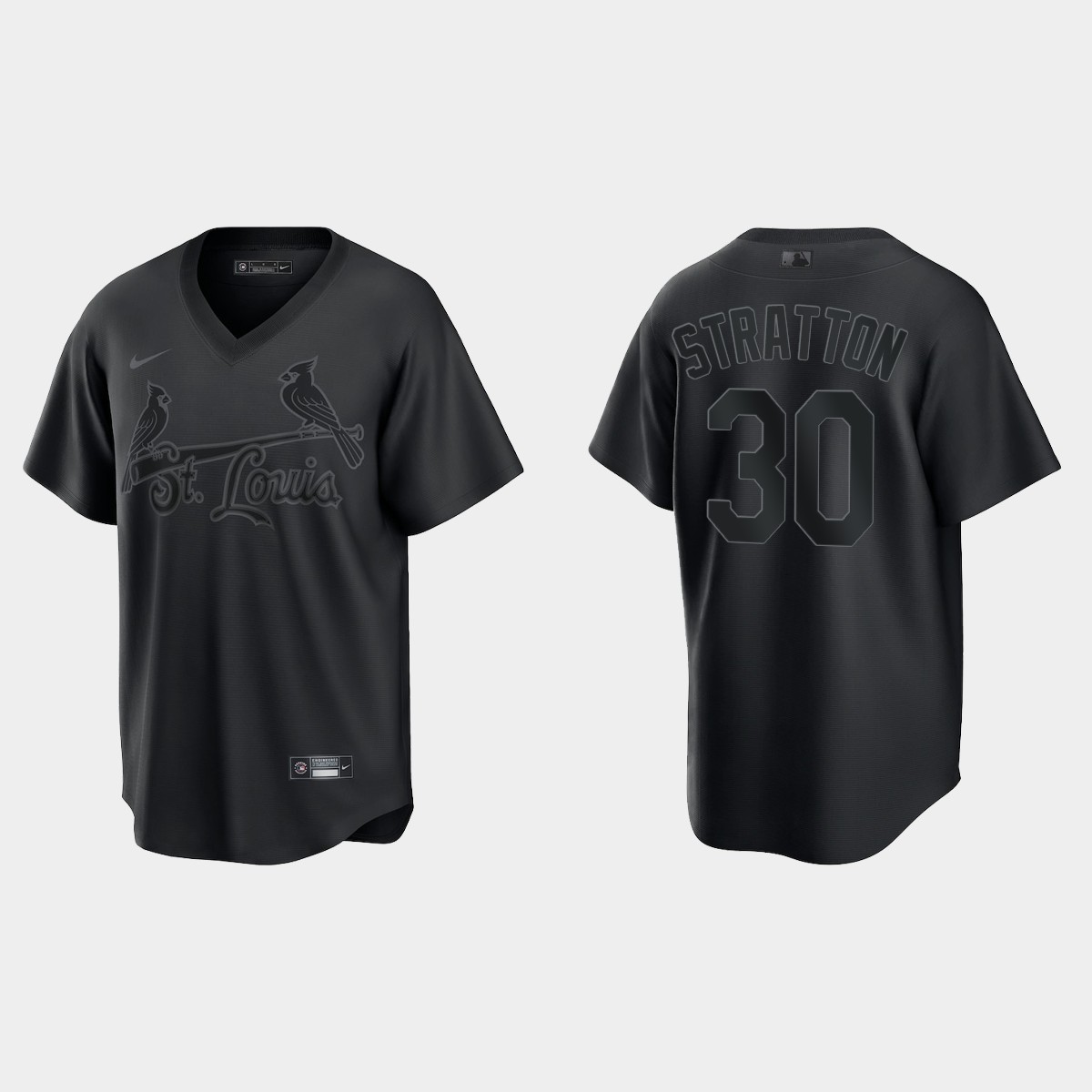 Chris Stratton St. Louis Cardinals Pitch Black Fashion Jersey – Black