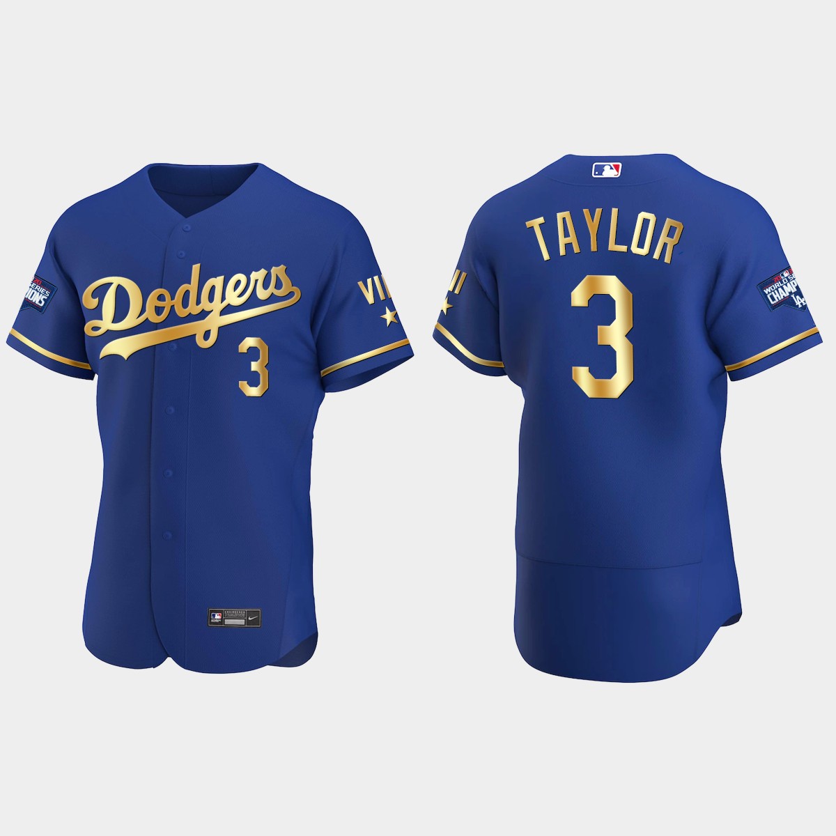 Chris Taylor Los Angeles Dodgers 2021 Gold Program World Series Champions Jersey - Royal