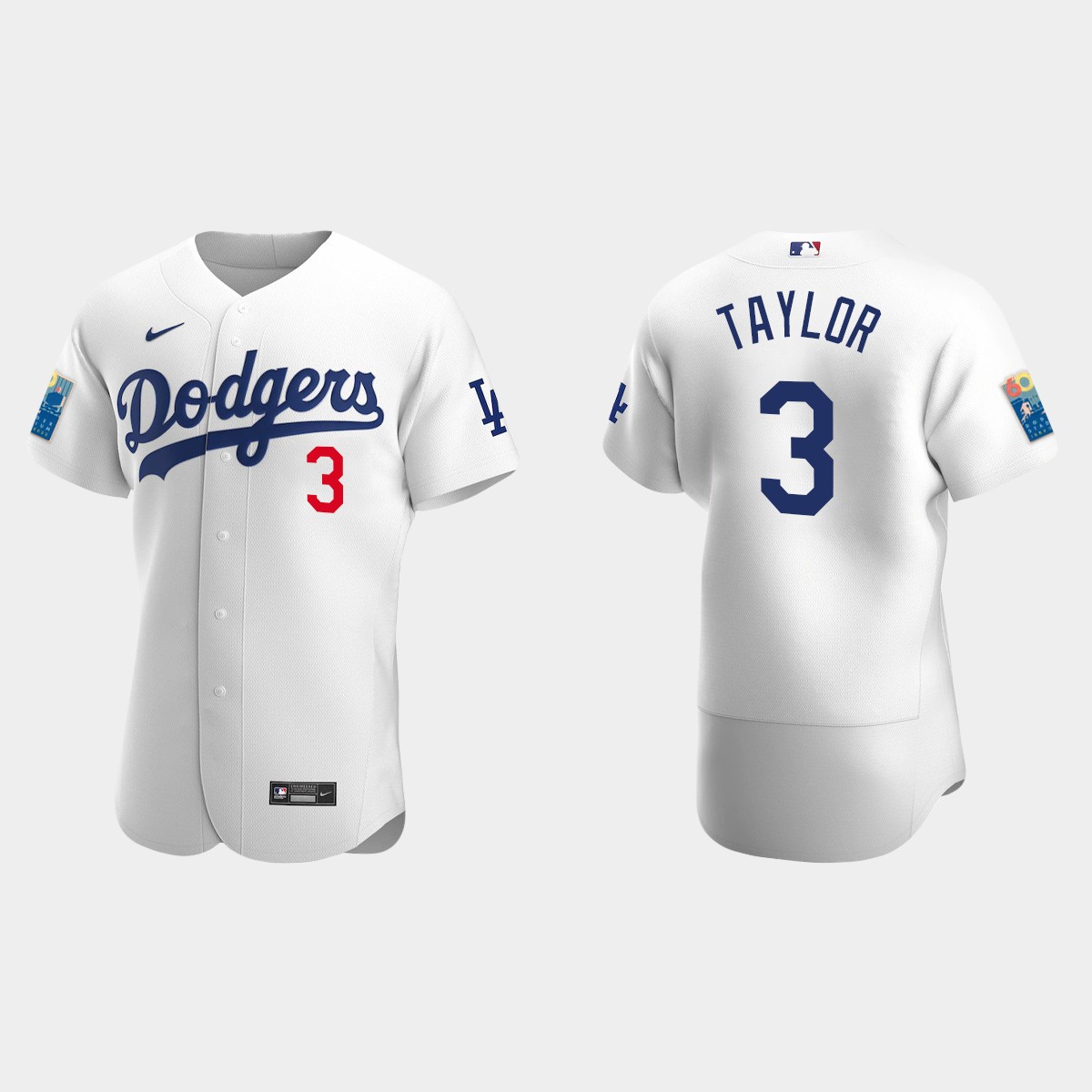 Chris Taylor Los Angeles Dodgers 2022 Dodger Stadium 60th Anniversary Jersey - White