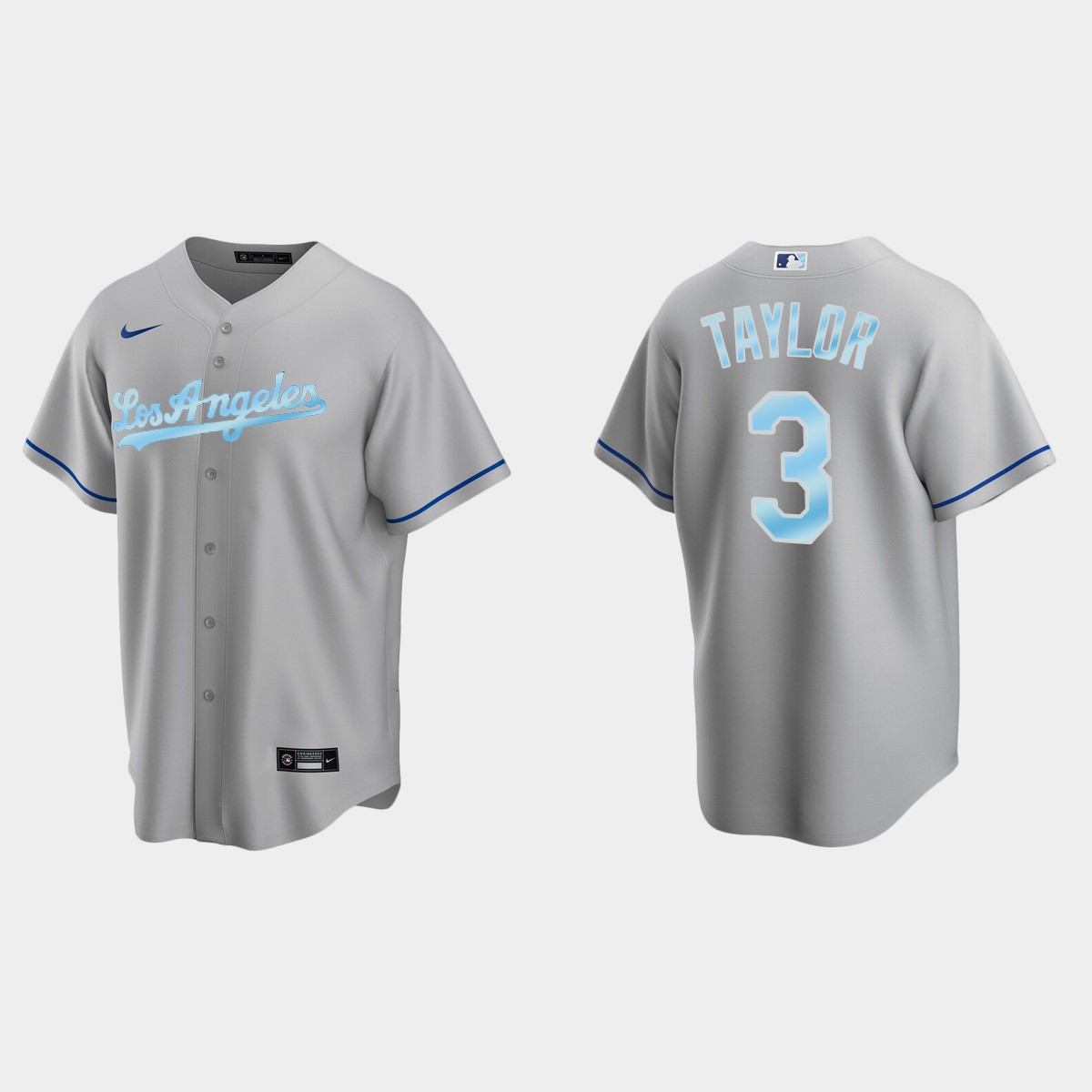 Chris Taylor Los Angeles Dodgers 2022 Father's Day Gift Jersey - Gray