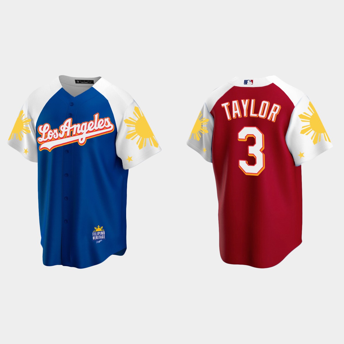 Chris Taylor Los Angeles Dodgers 2022 Filipino Heritage Night Jersey - Royal Red