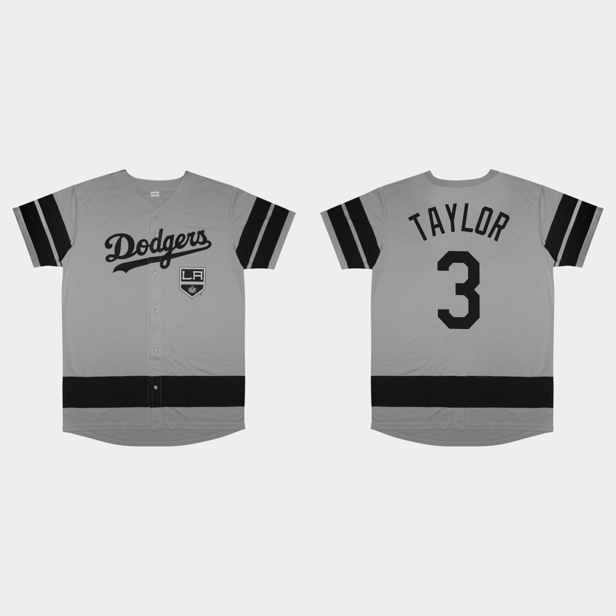 Chris Taylor Los Angeles Dodgers 2022 LA Kings Night Jersey - Gray