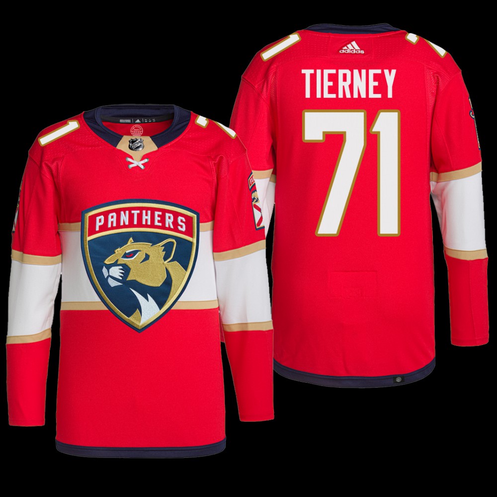 Chris Tierney Florida Panthers Primegreen Jersey 2022 Red #71 Home Uniform