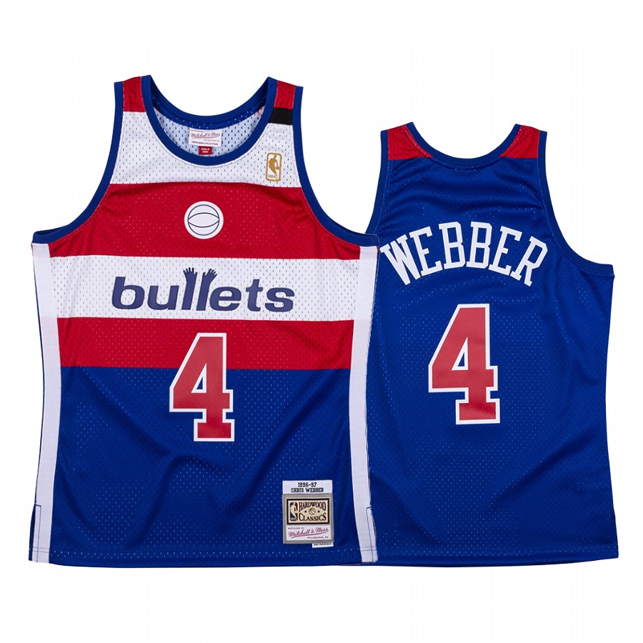 Chris Webber #4 Washington Wizards Navy Hardwood Classics Jersey