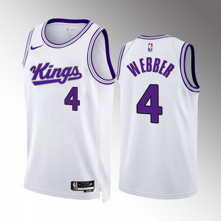Chris Webber 2023-24 Sacramento Kings White #4 Association Edition Jersey Swingman