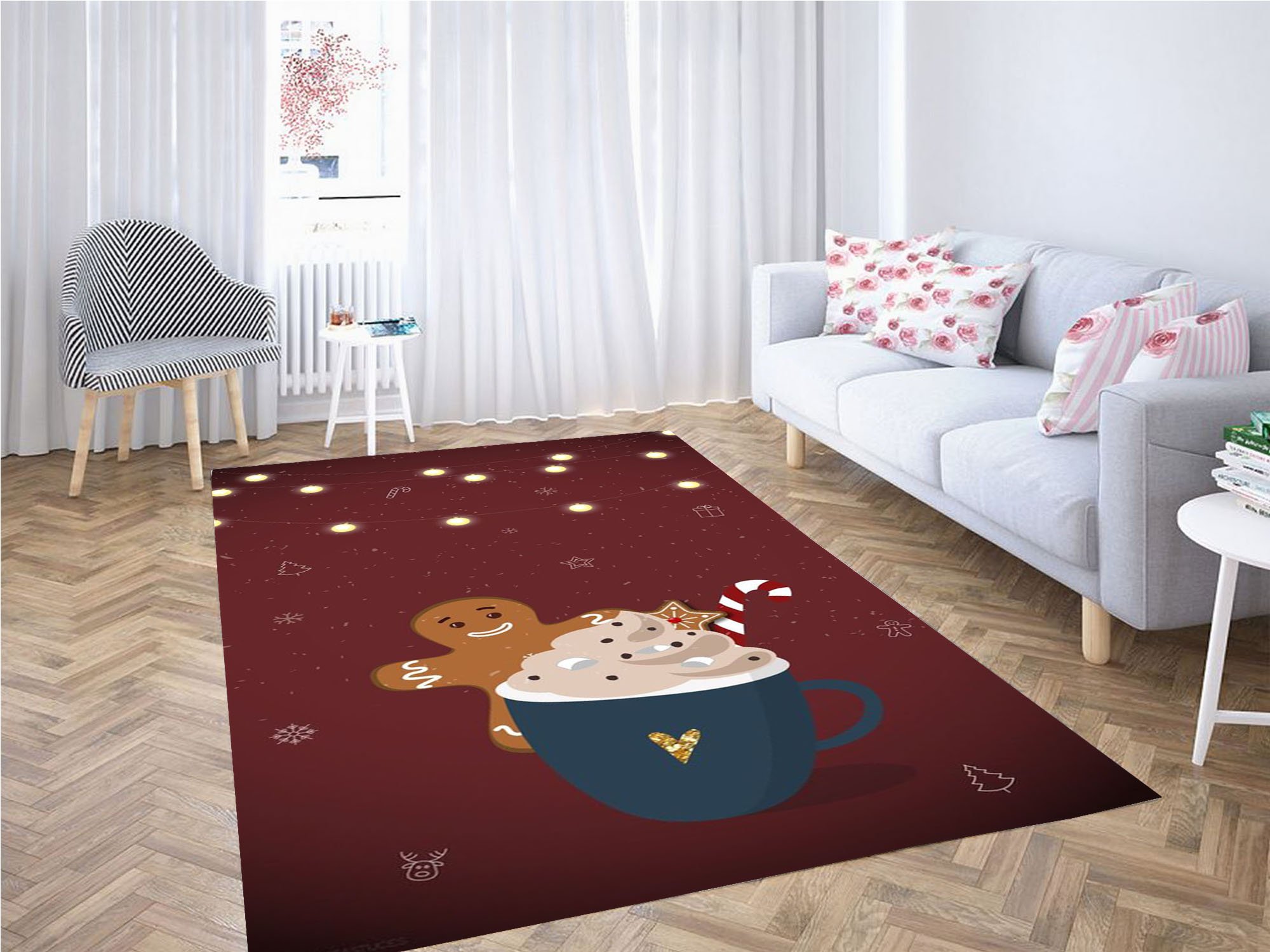 Chrismas Wallpaper Carpet Rectangle Rug