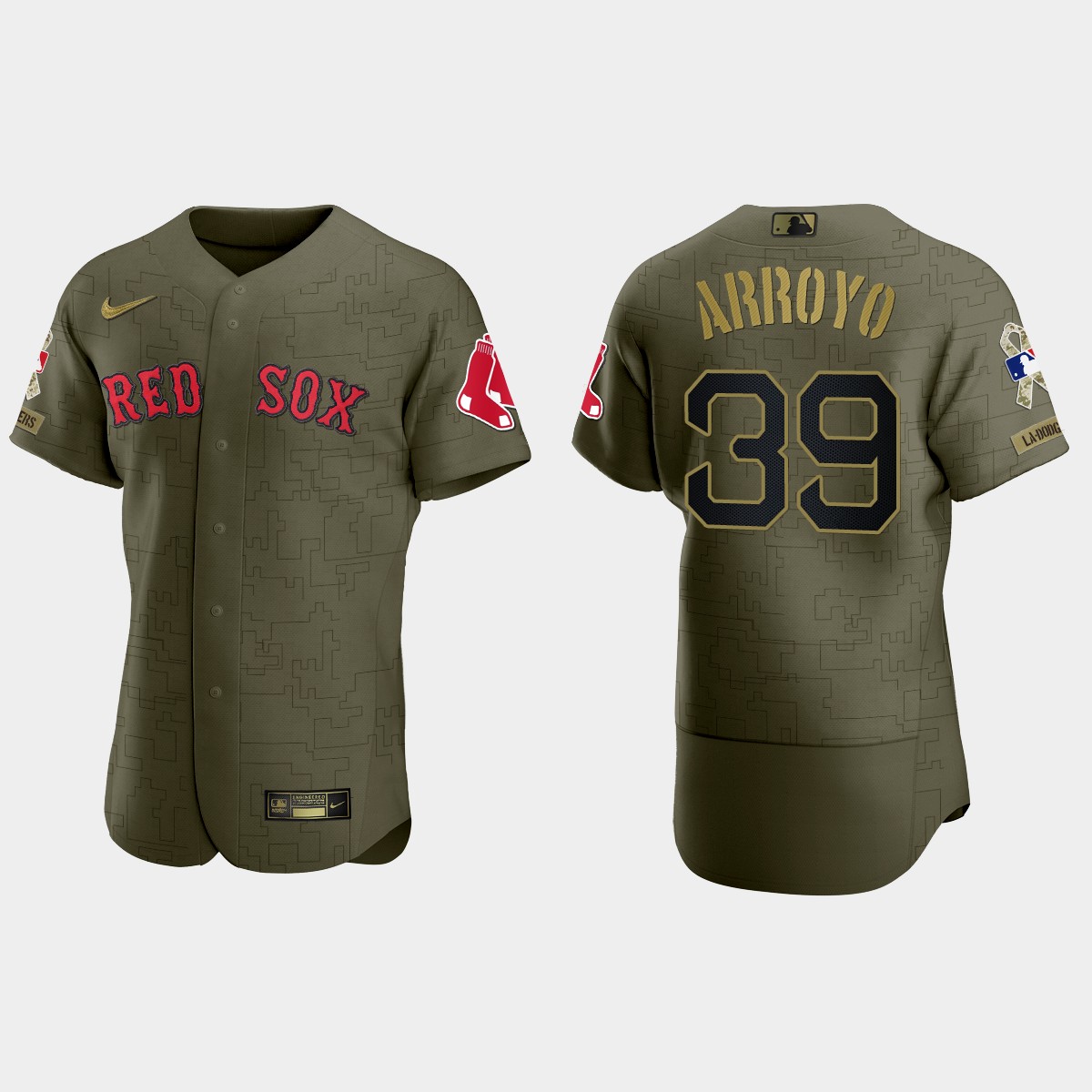 Christian Arroyo Boston Red Sox 2021 Salute to Service Digital Camo Jersey - Green