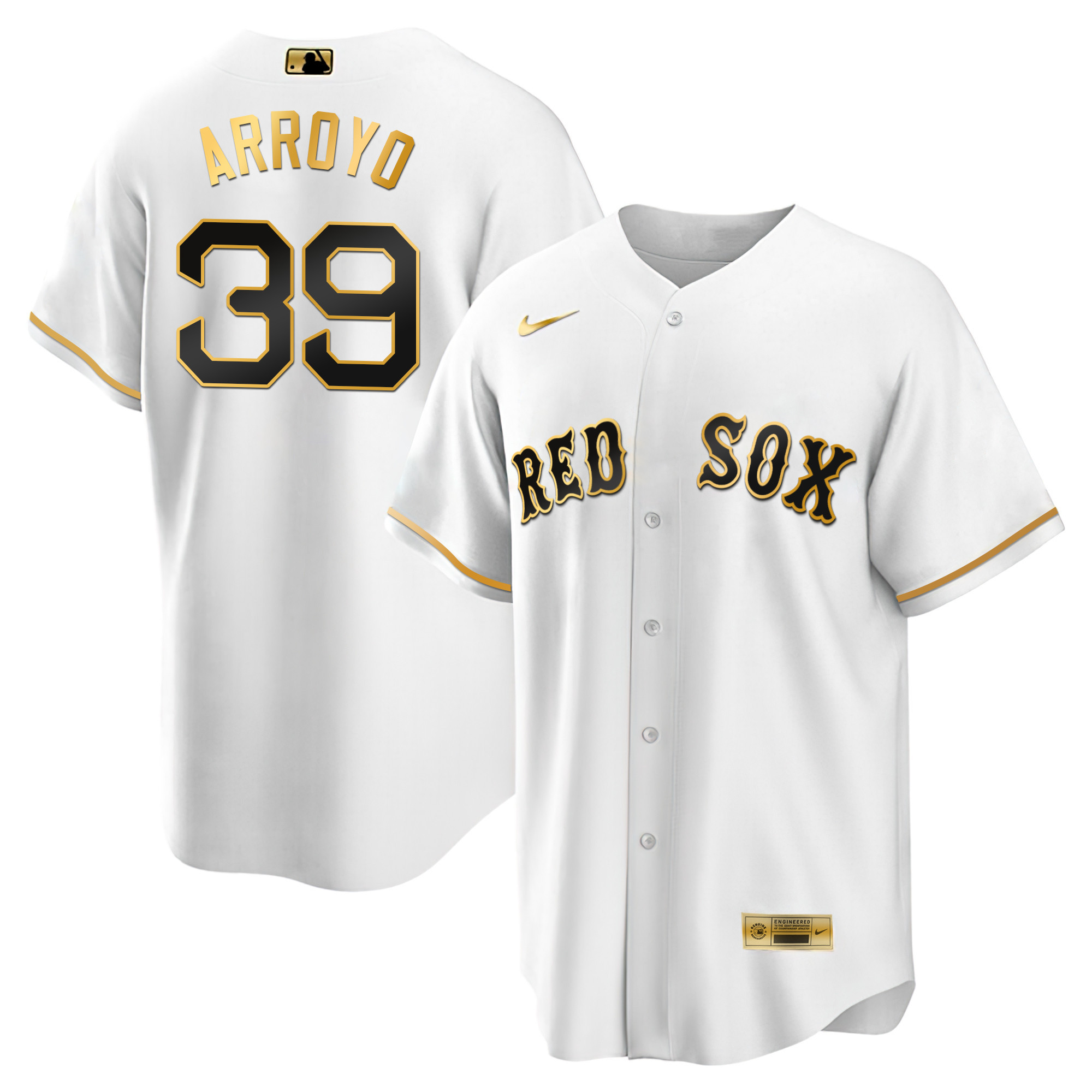 Christian Arroyo Men's Boston Red Sox Black Limited & Gold Cool White Gold Jersey - All Stitched