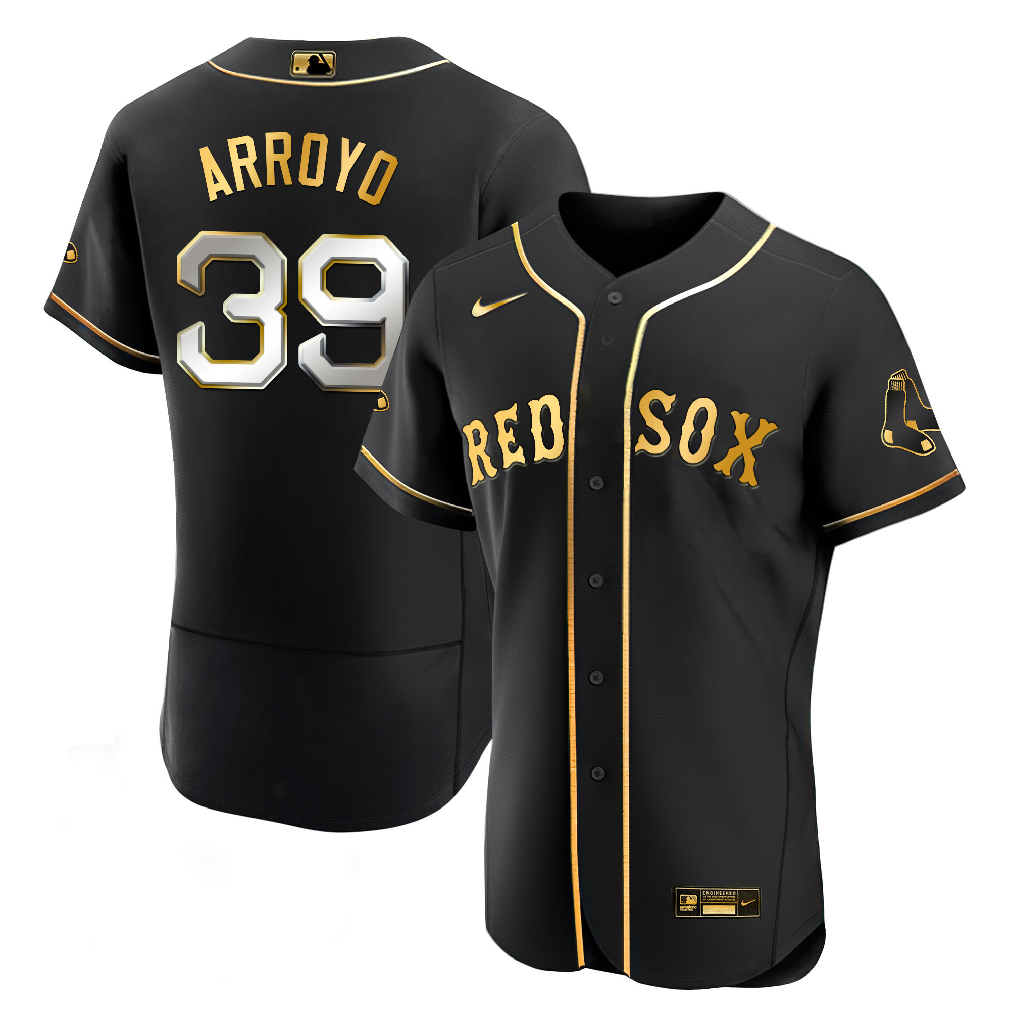 Christian Arroyo Men's Boston Red Sox Black Limited & Gold Flex Limited Jersey - All Stitched