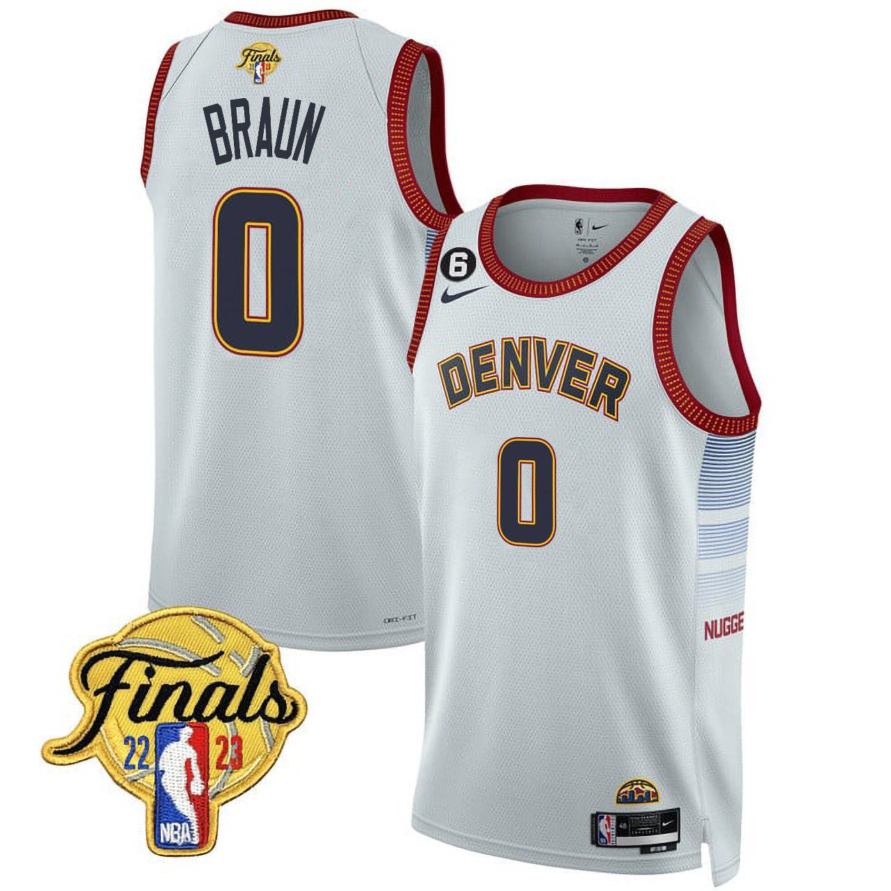 Christian Braun Denver Nuggets NBA Finals Patch City Edition Jersey - All Stitched