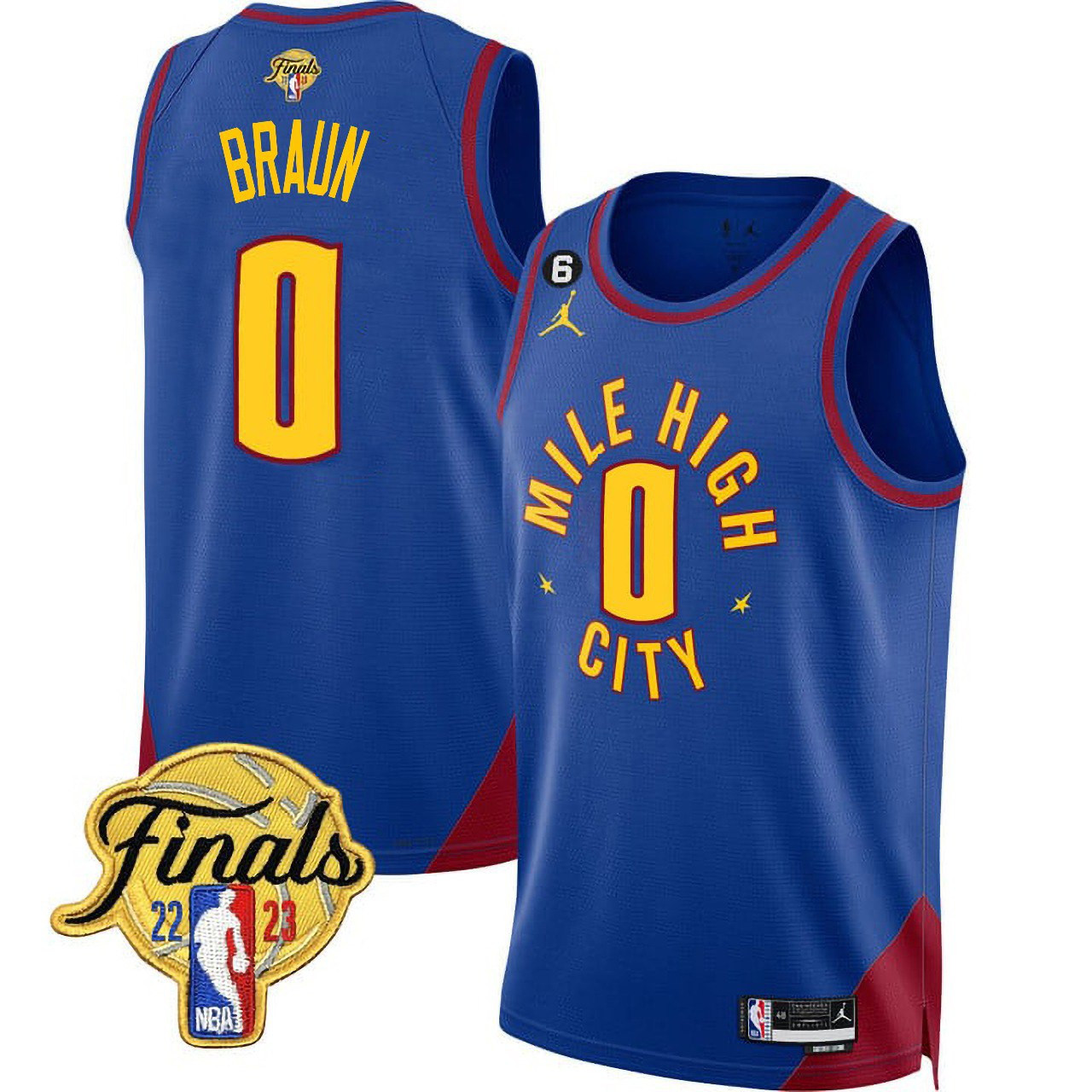 Christian Braun Denver Nuggets NBA Finals Patch Statement Edition Jersey - All Stitched
