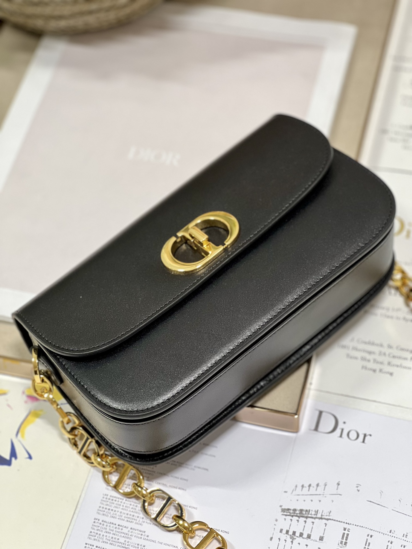 Christian Dior 30 Montaigne Avenue Bag Black/White/Blue/Beige/Light Pink For Women 9 in/ 22.5cmUMOA_