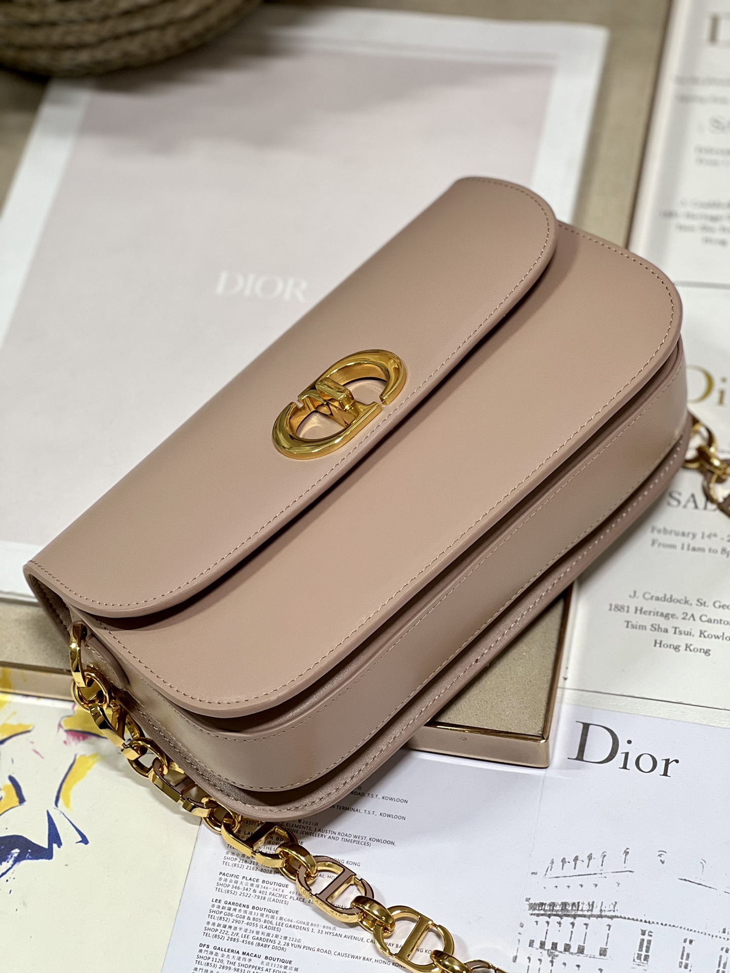 Christian Dior 30 Montaigne Avenue Bag Black/White/Blue/Beige/Light Pink For Women 9 in/ 22.5cmUMOA_