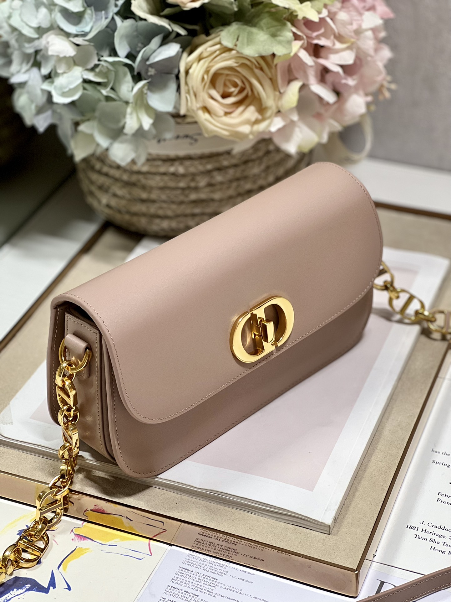 Christian Dior 30 Montaigne Avenue Bag Black/White/Blue/Beige/Light Pink For Women 9 in/ 22.5cmUMOA_