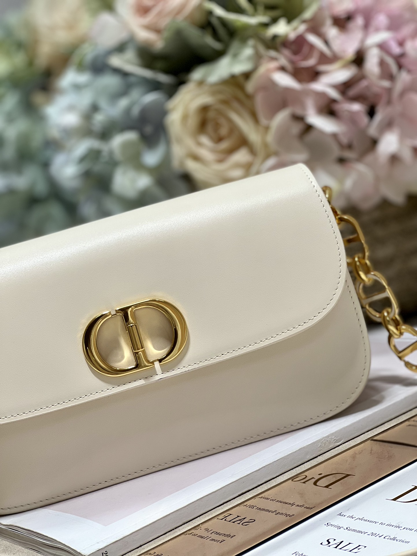 Christian Dior 30 Montaigne Avenue Bag Black/White/Blue/Beige/Light Pink For Women 9 in/ 22.5cmUMOA_