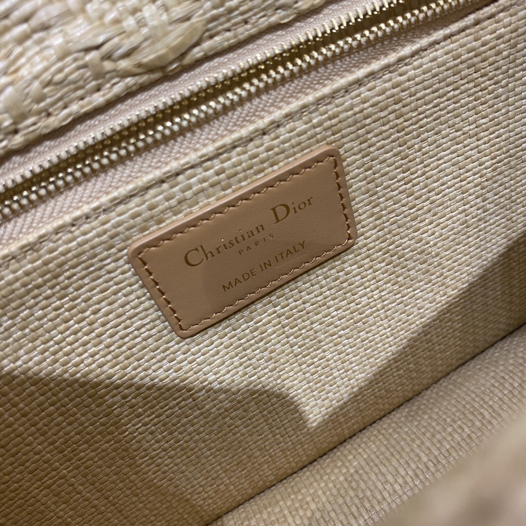 Christian Dior 30 Montaigne Bag Natural Cannage Raffia, Brown, For Women Women’s Handbags, Shoulder Bags, Crossbody Bags, 24cm CDUMBE_