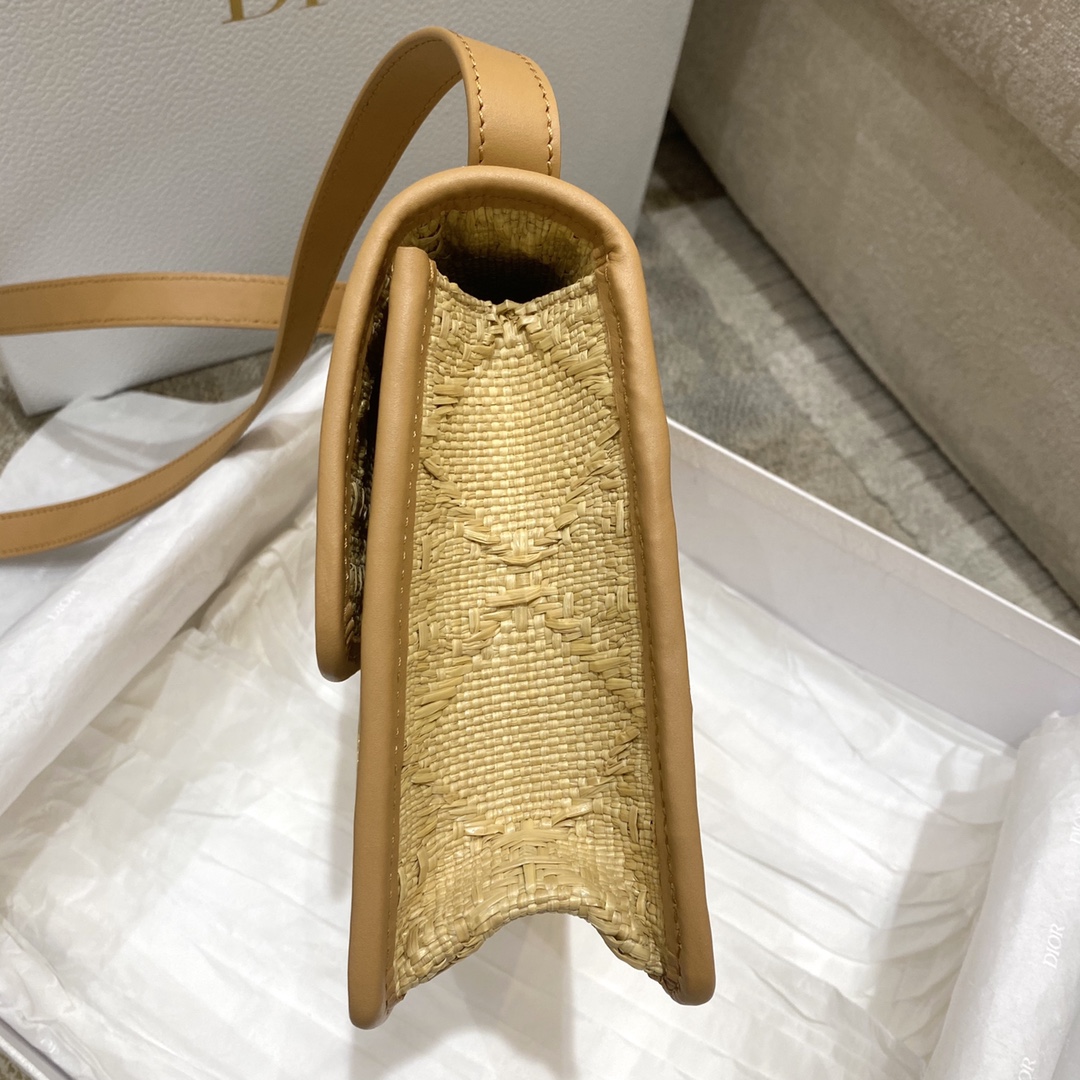 Christian Dior 30 Montaigne Bag Natural Cannage Raffia, Brown, For Women Women’s Handbags, Shoulder Bags, Crossbody Bags, 24cm CDUMBE_
