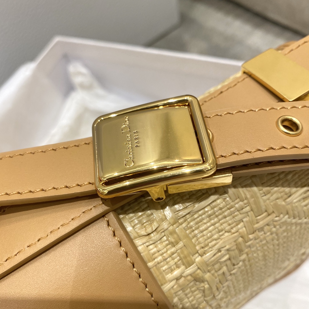 Christian Dior 30 Montaigne Bag Natural Cannage Raffia, Brown, For Women Women’s Handbags, Shoulder Bags, Crossbody Bags, 24cm CDUMBE_