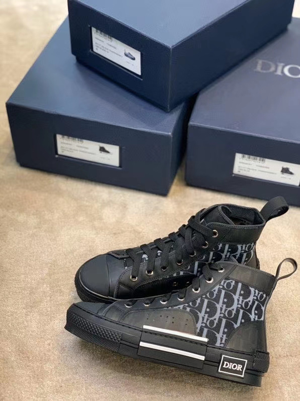 Christian Dior B23 High-Top Sneaker Black For Women CD
