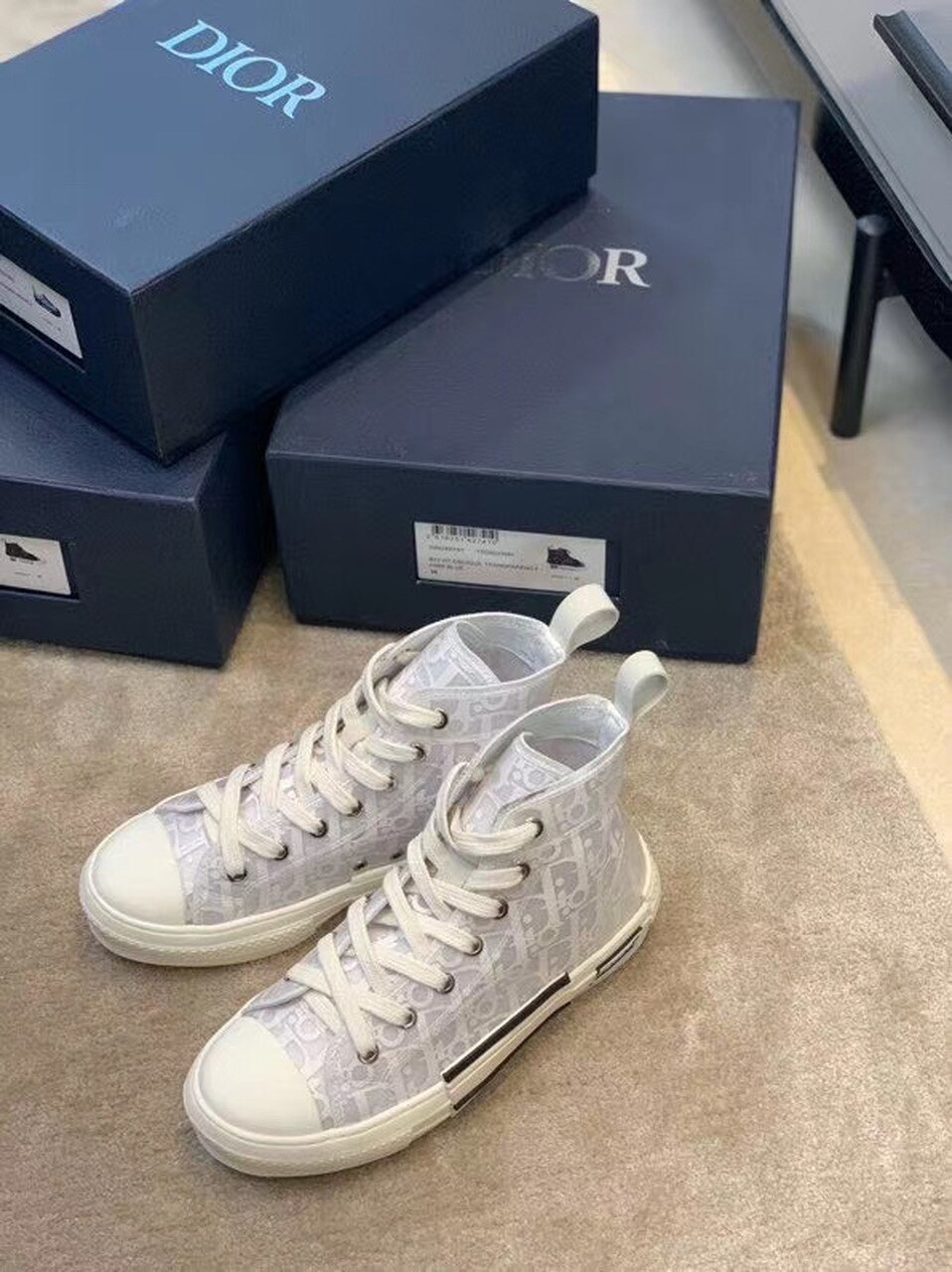 Christian Dior B23 High-Top Sneaker White For Women CD