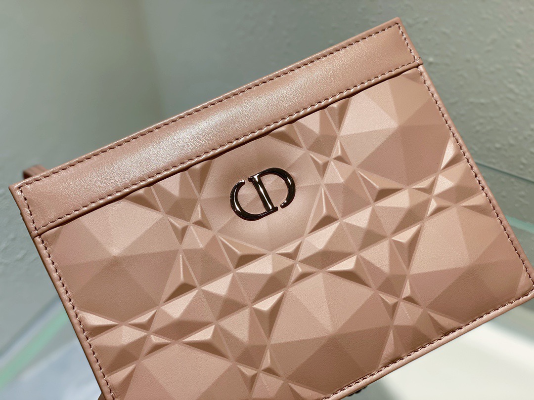 Christian Dior Caro Zipped Pouch With Chain Pink, For Women, Women’s Handbags 7.5in/19cm CD