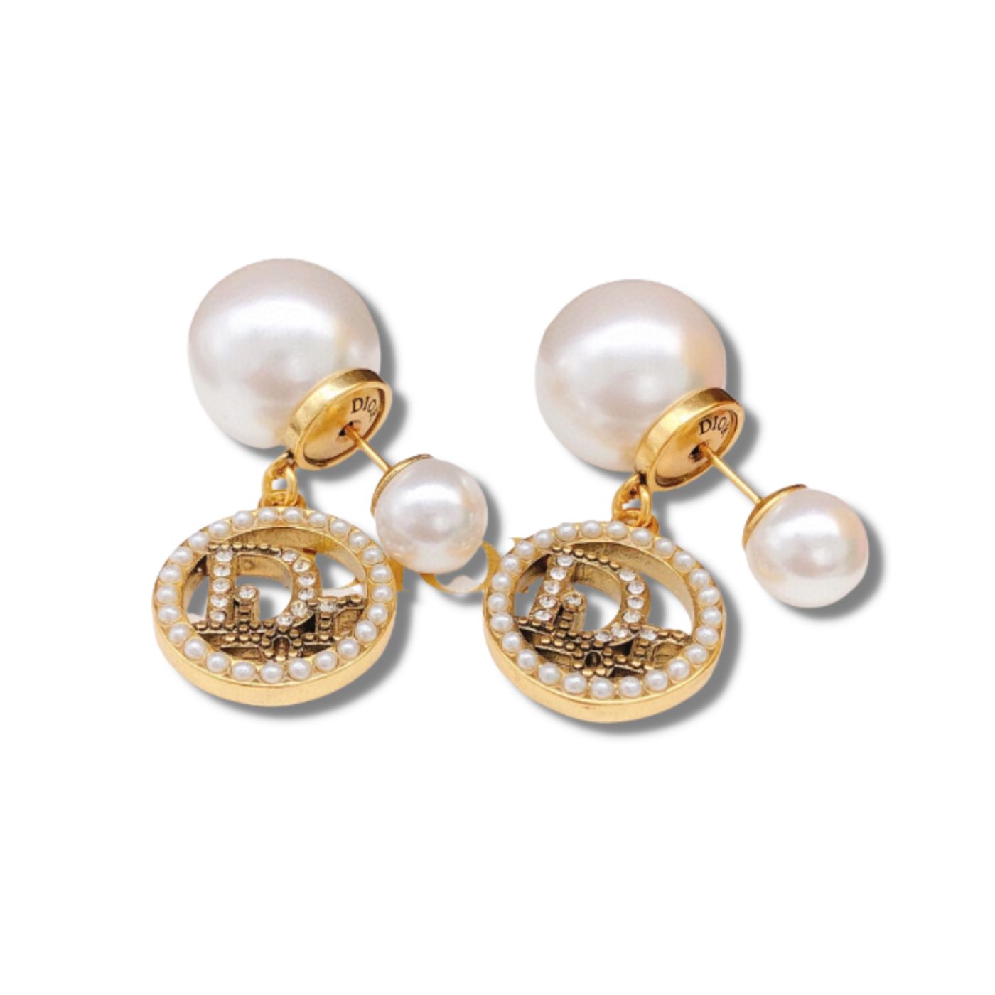 Christian Dior CD Earrings Gold For Women