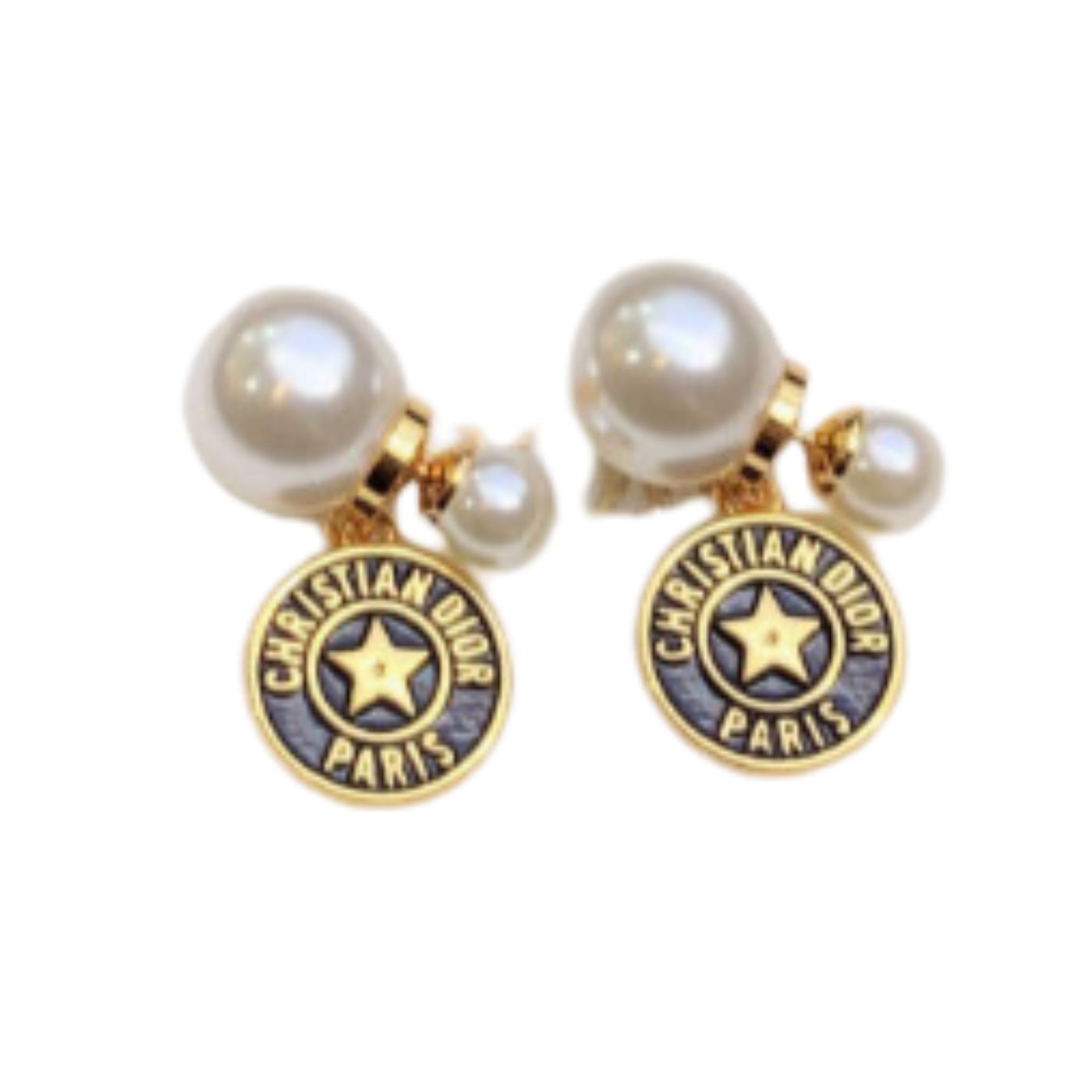 Christian Dior CD Earrings White For Women