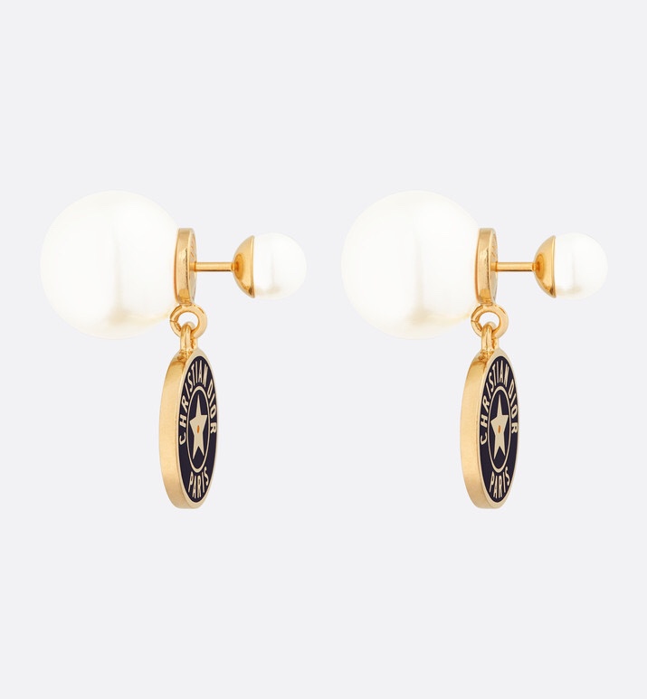 Christian Dior CD Earrings White For Women